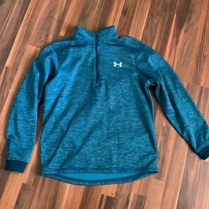 Heathered teal under armor pullover
